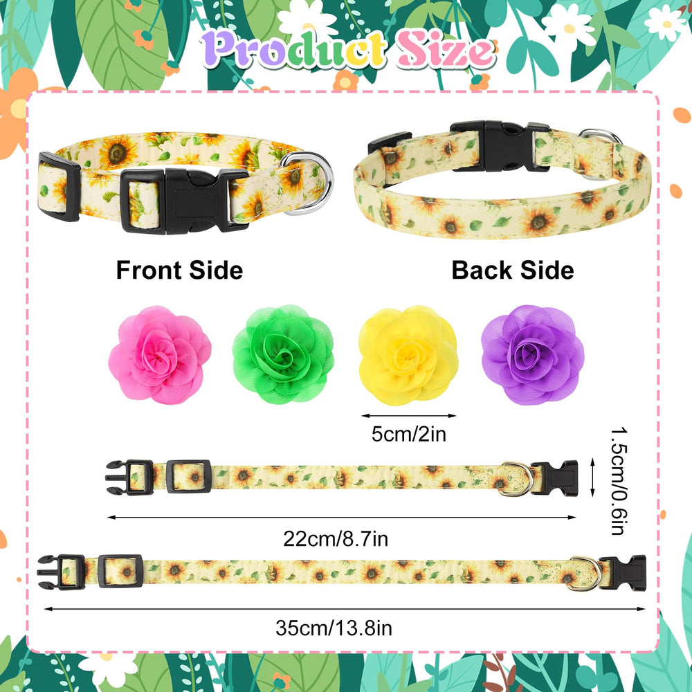 XLSXEXCL 4-pack shows colorful floral collars ready for easy outfit changes.