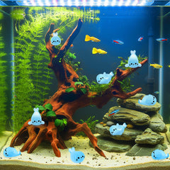 XLIUAX mini-resin-animals-aquarium-scene adds durable color to aquariums