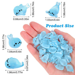 XLIUAX seal-miniatures-blue ideal for fairy garden décor and DIY projects