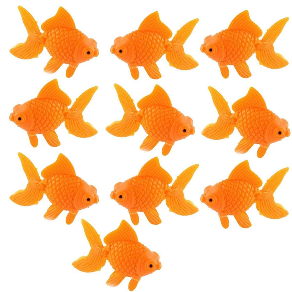 XMHF orange fish ornament floats gracefully to boost tank aesthetics