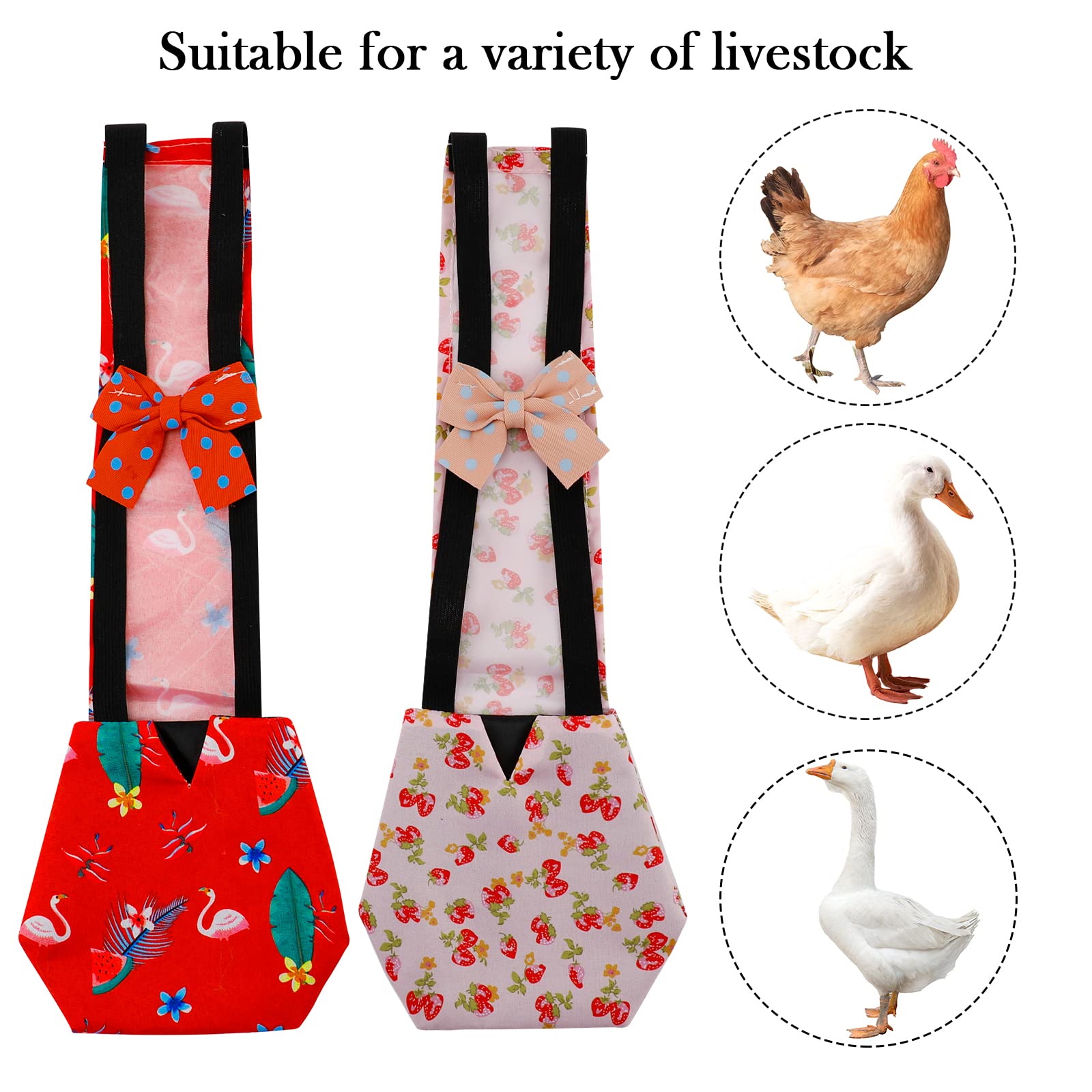 Xokipol chicken diaper wearing closeup with adjustable fit