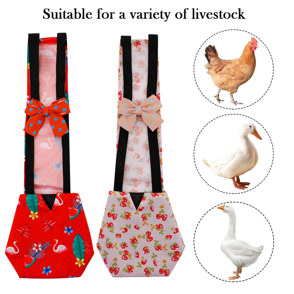 Xokipol chicken diaper wearing closeup with adjustable fit