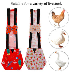 Xokipol chicken diaper wearing closeup with adjustable fit