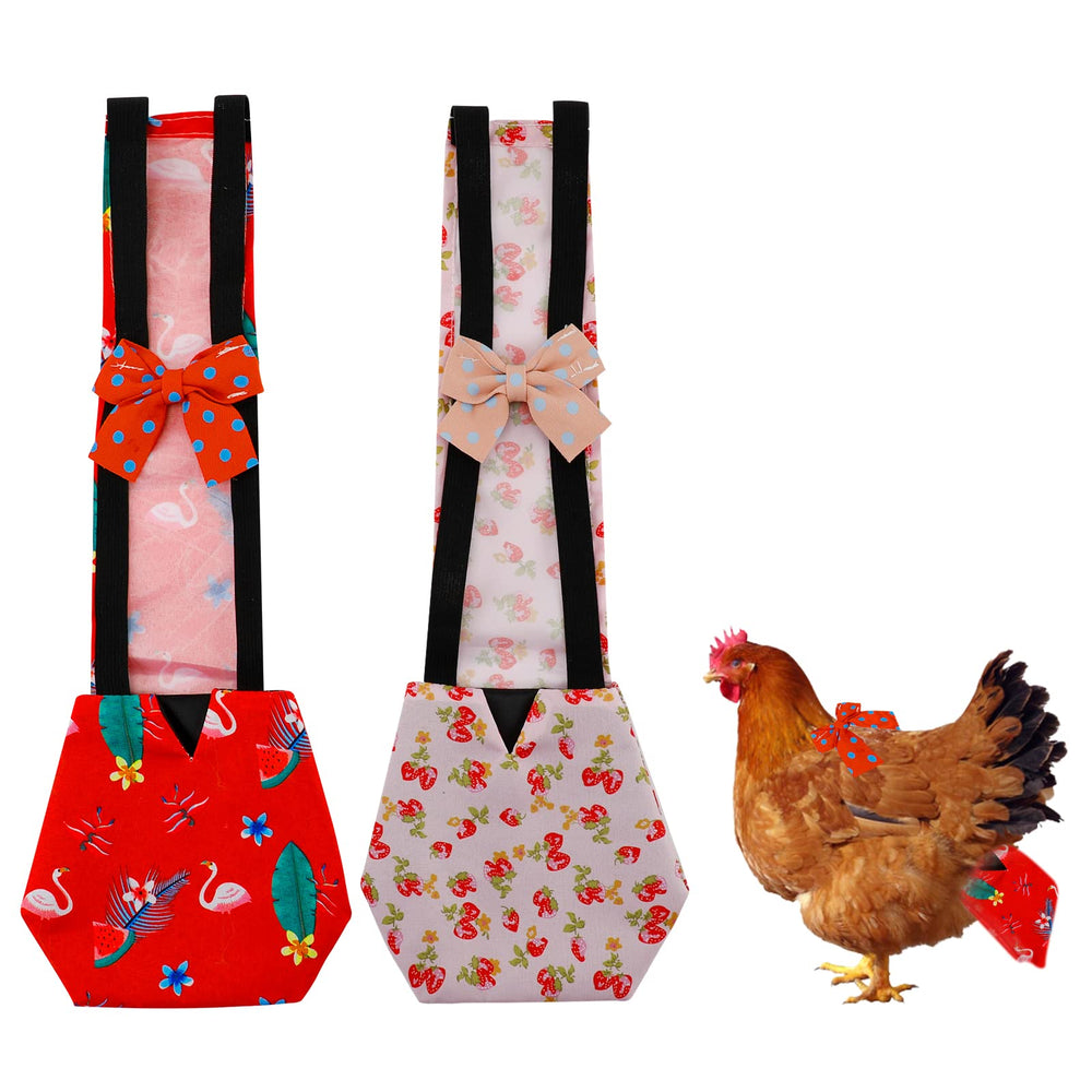 Xokipol flamingo diaper 2pack for chickens keeps them tidy and stylish