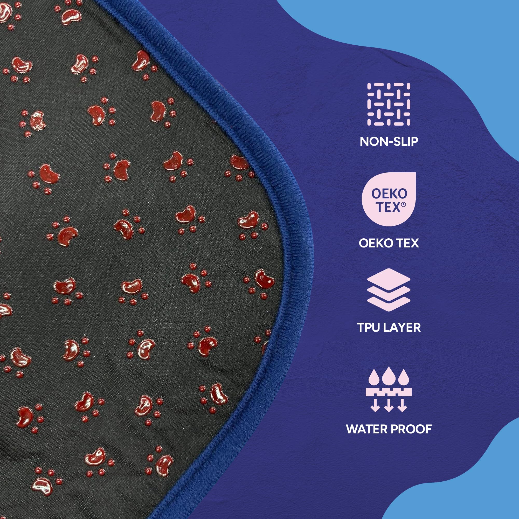 XOX Lovestoree dog pen mat use on home floors and car trips keeps surfaces dry.