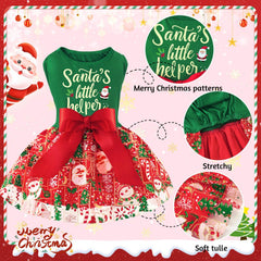 XPUDAC dog Christmas dress elastic belly for comfortable wear