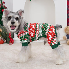 XPUDAC dog Christmas pajamas pullover design eases dressing and secure comfortable fit.