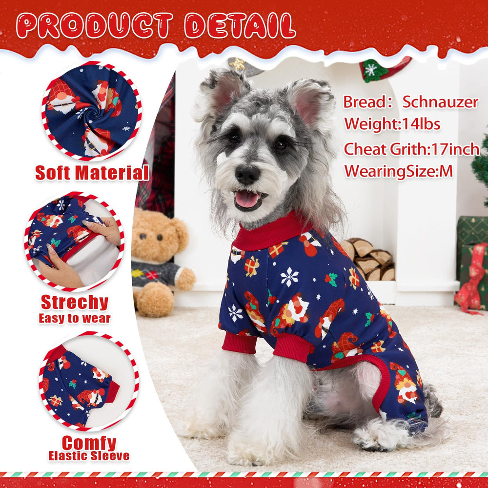 XPUDAC snowman design dog pajama perfect for cute holiday photo shoots.