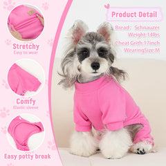 XPUDAC dog pajamas color variants purple pink hotpink displayed for cute outfits.