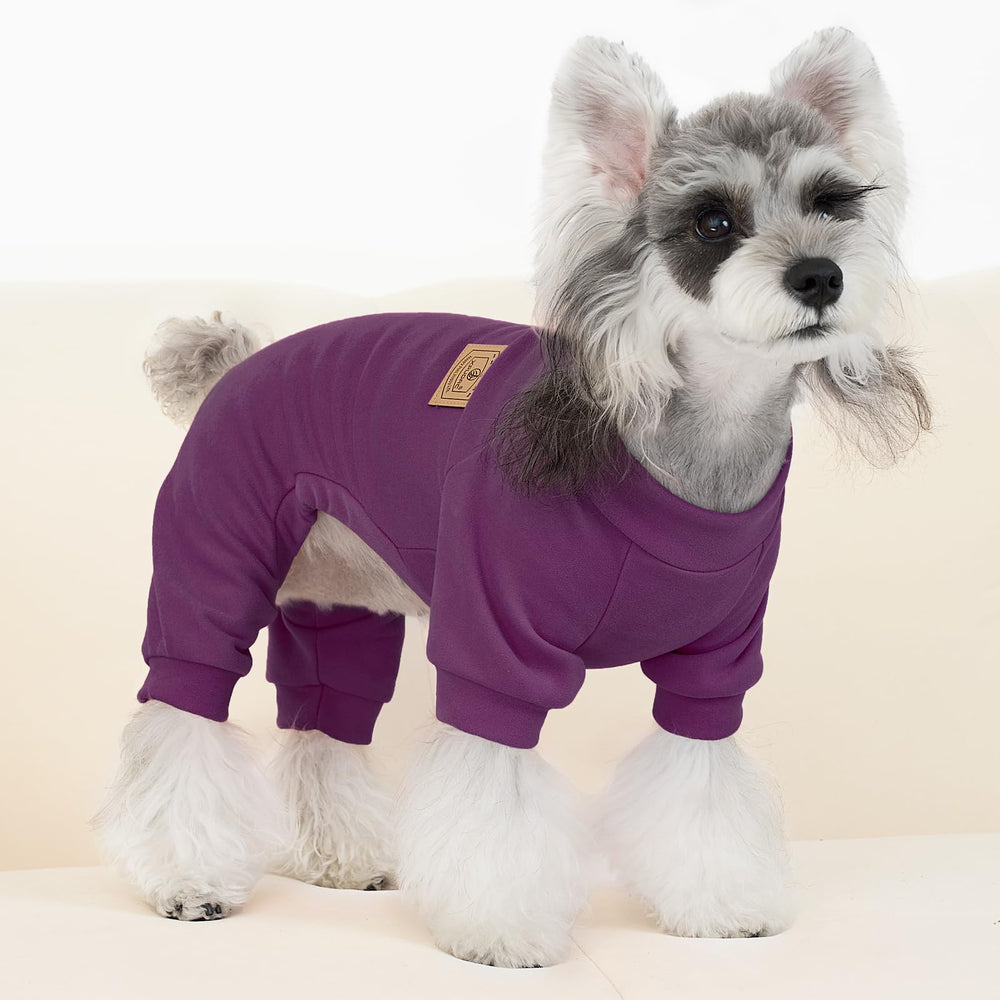 XPUDAC dog pajamas on dog cozy look ideal for lounging and photoshoots.