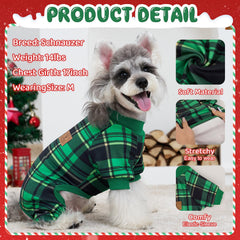 XPUDAC dog pajamas plaid pack Christmas pattern adds festive charm for gatherings