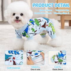 XPUDAC dog pajamas close-up showing stretchy neck elastic for secure wear