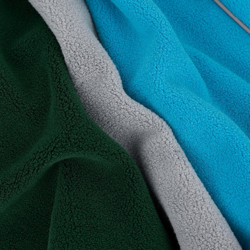 XPUDAC dog sweater blue pullover close-up emphasizes easy-on design for quick outfit changes.