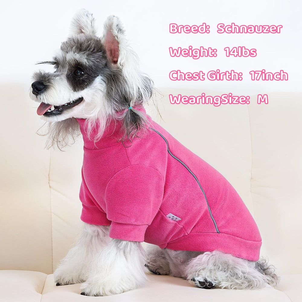 XPUDAC dog sweater front purple demonstrates snug pullover fit for warmth.