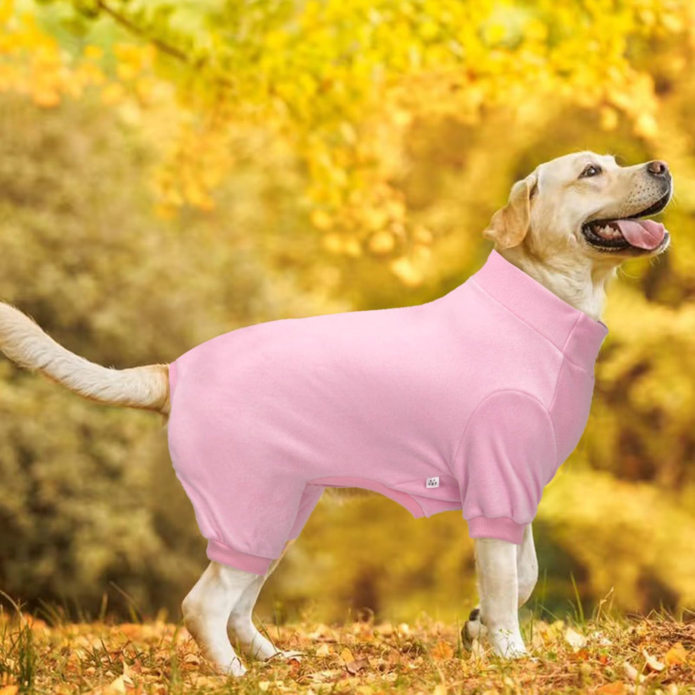XPUDAC fleece dog pajamas with turtleneck shows stylish warmth for chilly days