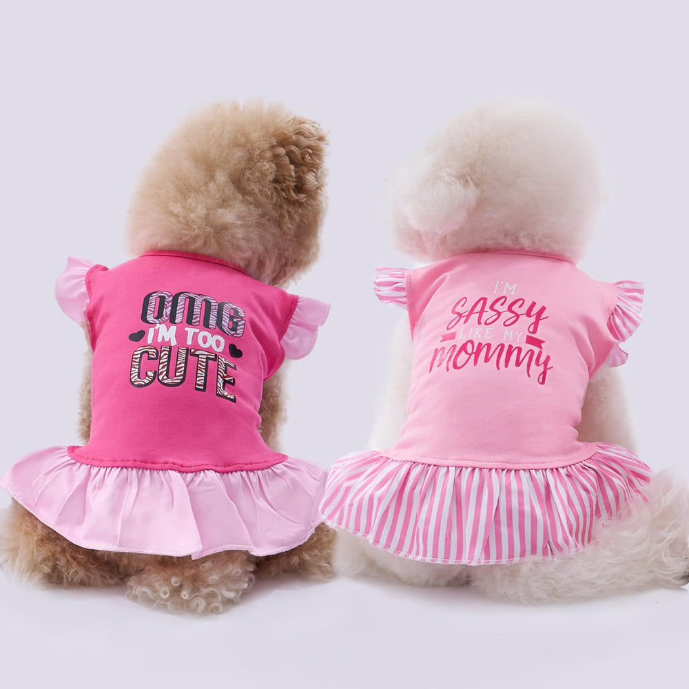 XPUDAC four-piece-dog-dress-set provides variety for daily wear and holidays
