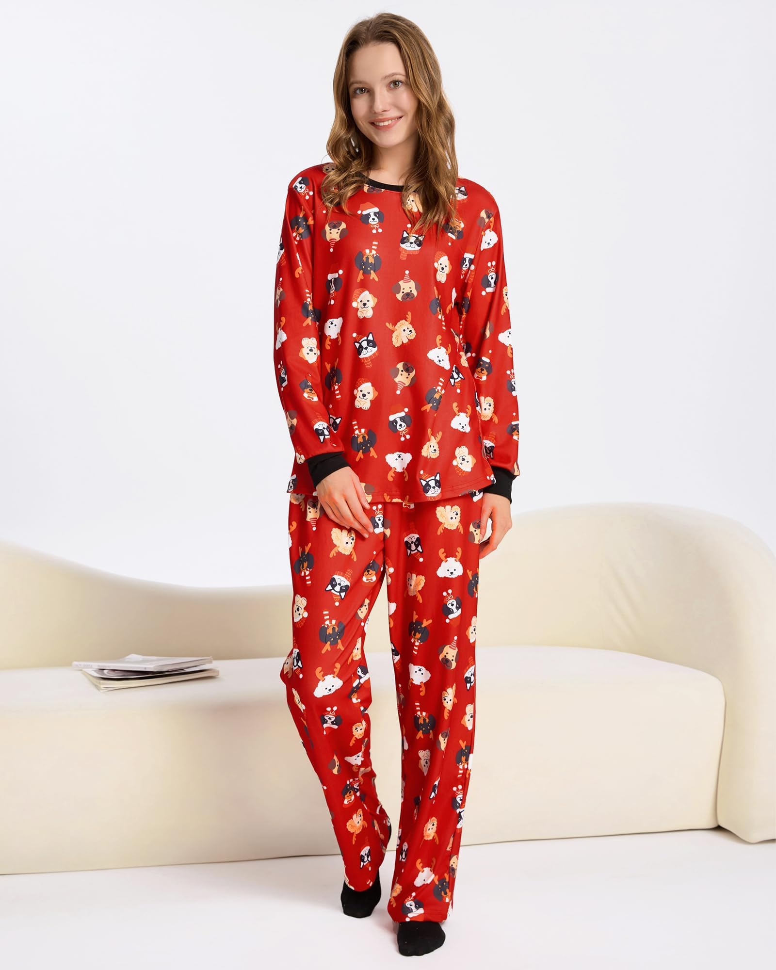 XPUDAC holiday matching pajamas set for family photo moments.