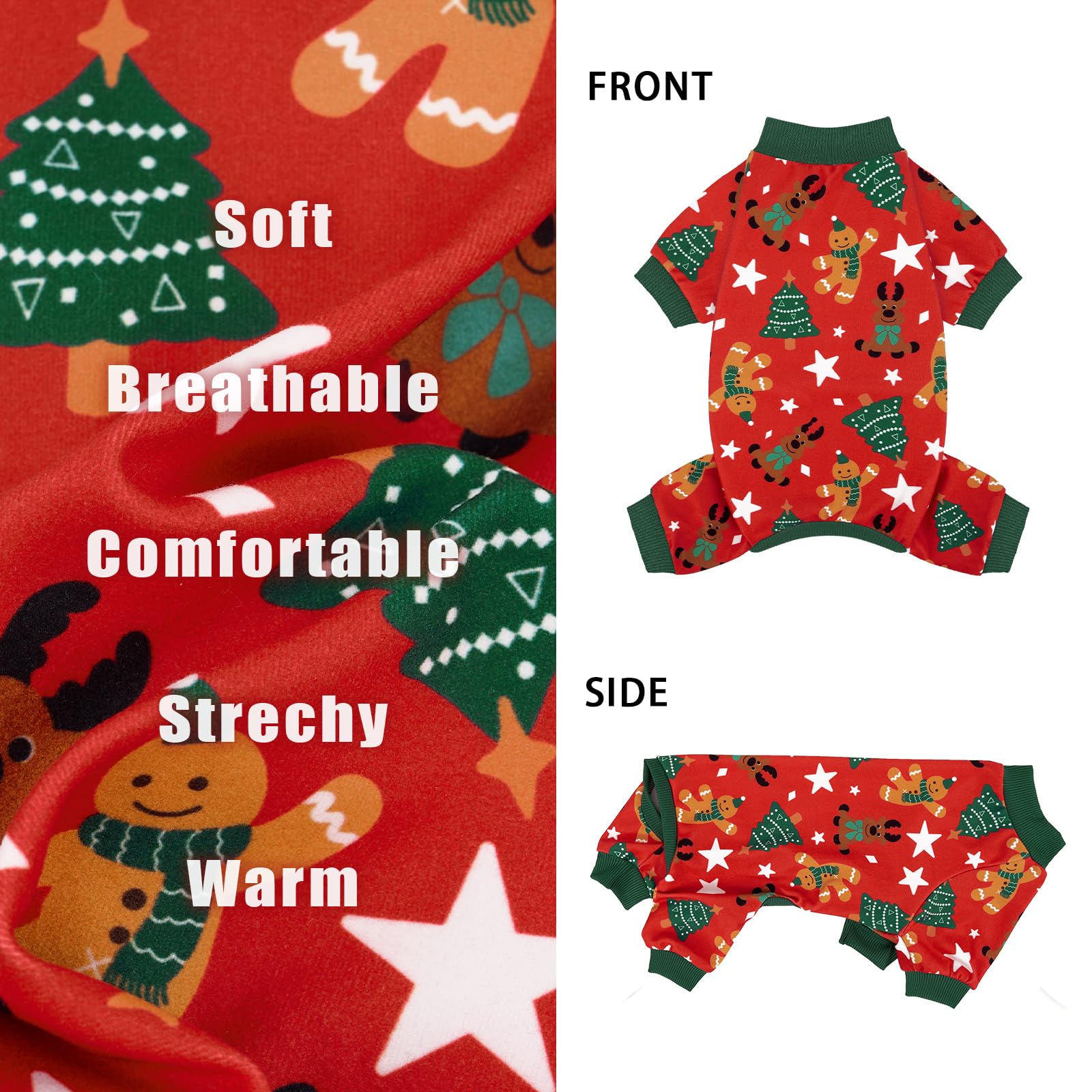 XPUDAC holiday PJs pet wear in action for cozy winter moments.