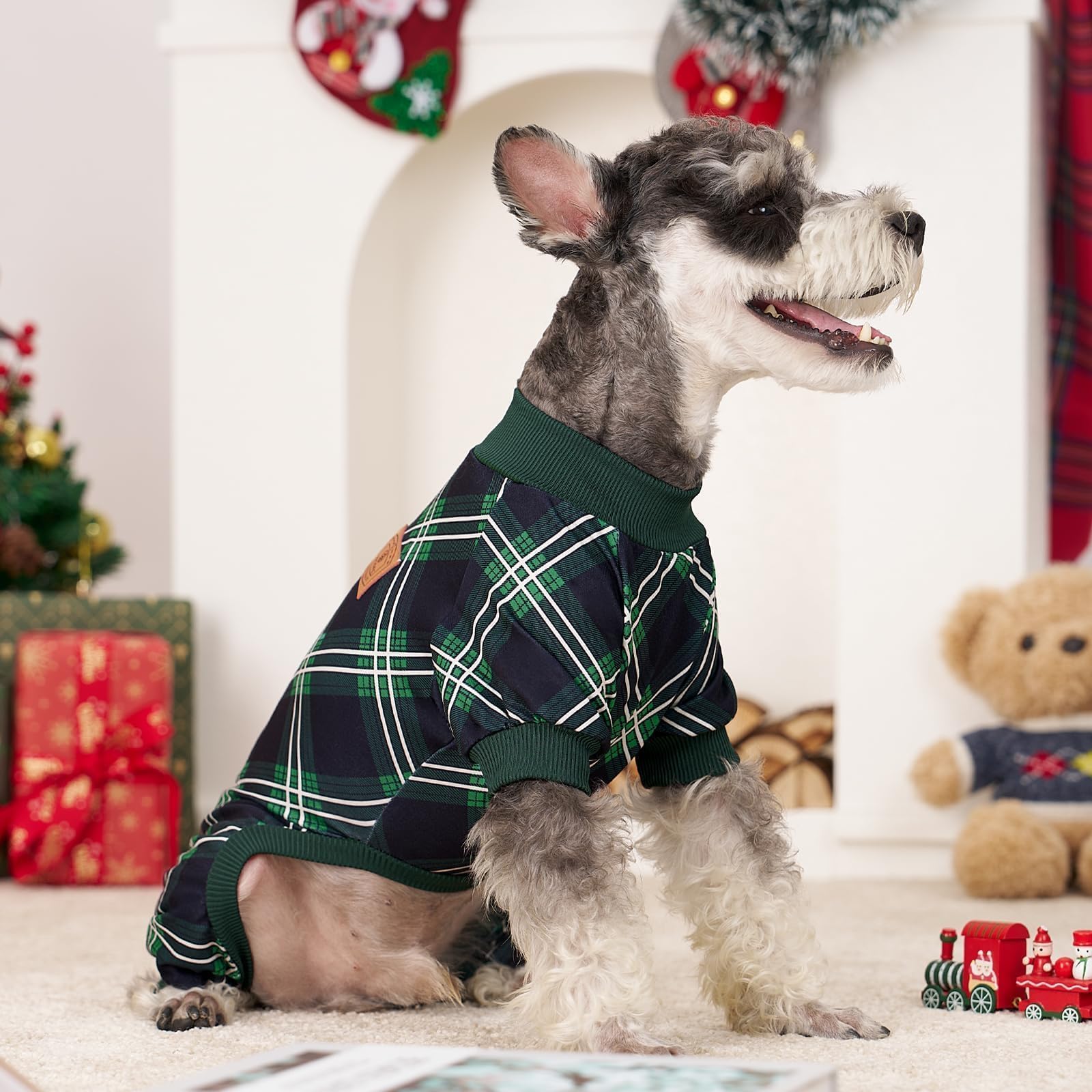 XPUDAC small dog pajamas easy-pull-on design demonstrated