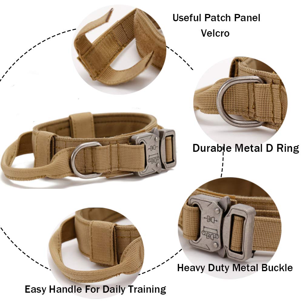 Xqpetlihai nylon-dog-collar-1000d highlights rugged durability for patrols and hikes