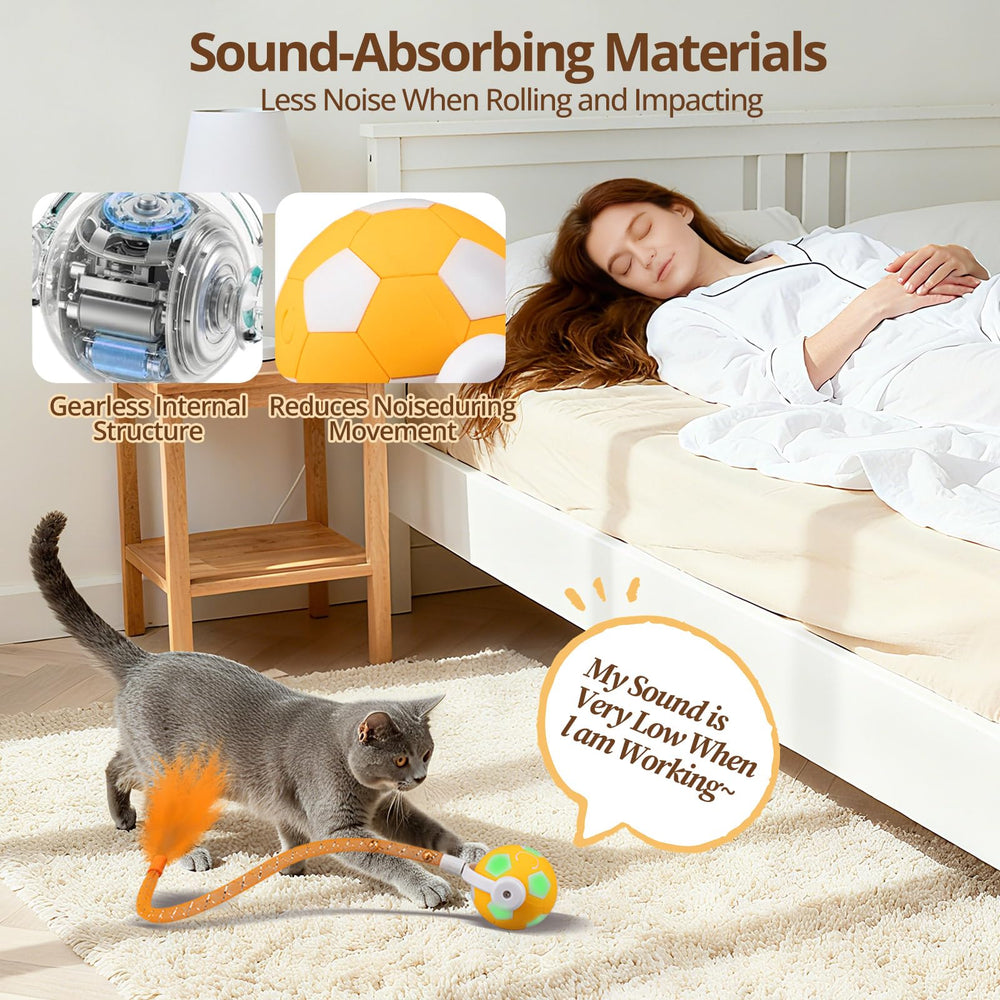 XRG Cat Toy Ball touch activation demo highlighting energy-saving play.