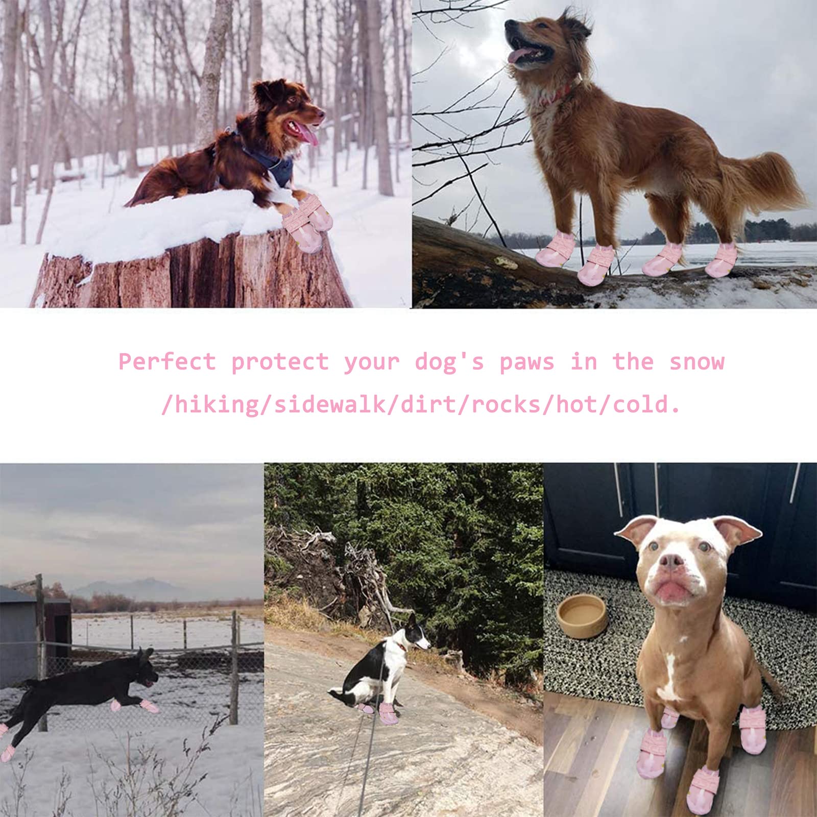 XSY&G dog boots anti-slip sole close-up demonstrates traction on slippery surfaces.