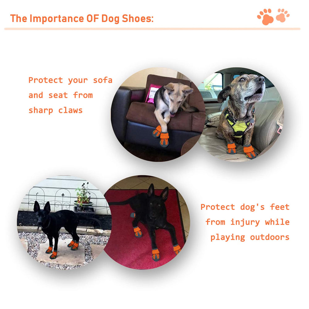 XSY&G dog boots orange interior provides breathable comfort during outdoor walks.