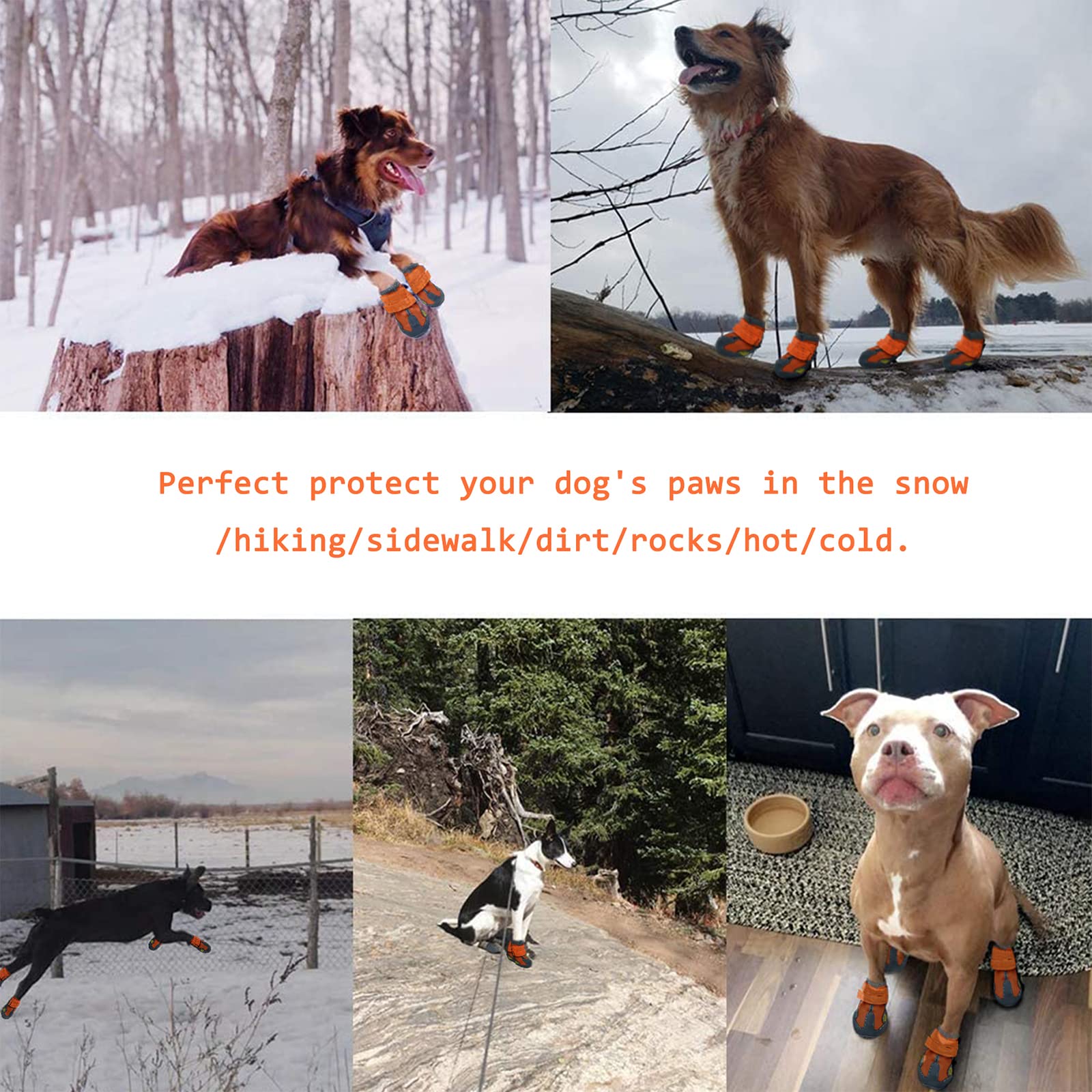 XSY&G dog boots size chart image helps you pick the right fit.