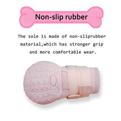 XSY&G dog boots worn on a dog's paw provide protection during outdoor walks.