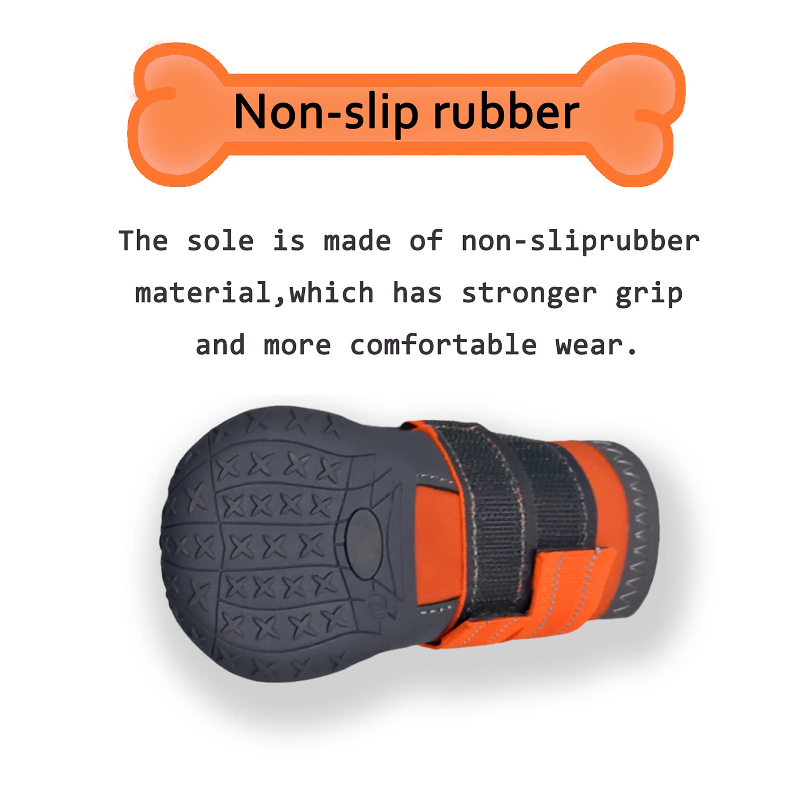 XSY&G dog boots anti-slip sole providing traction on tile and other surfaces