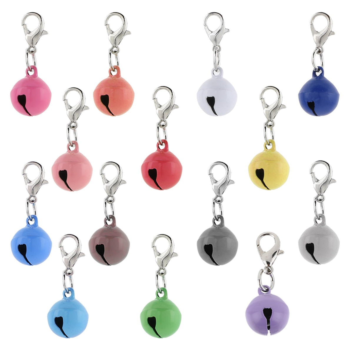 Xthrotsenk 14-pack bells for cat and dog collars provide colorful detail and easy pet attention.