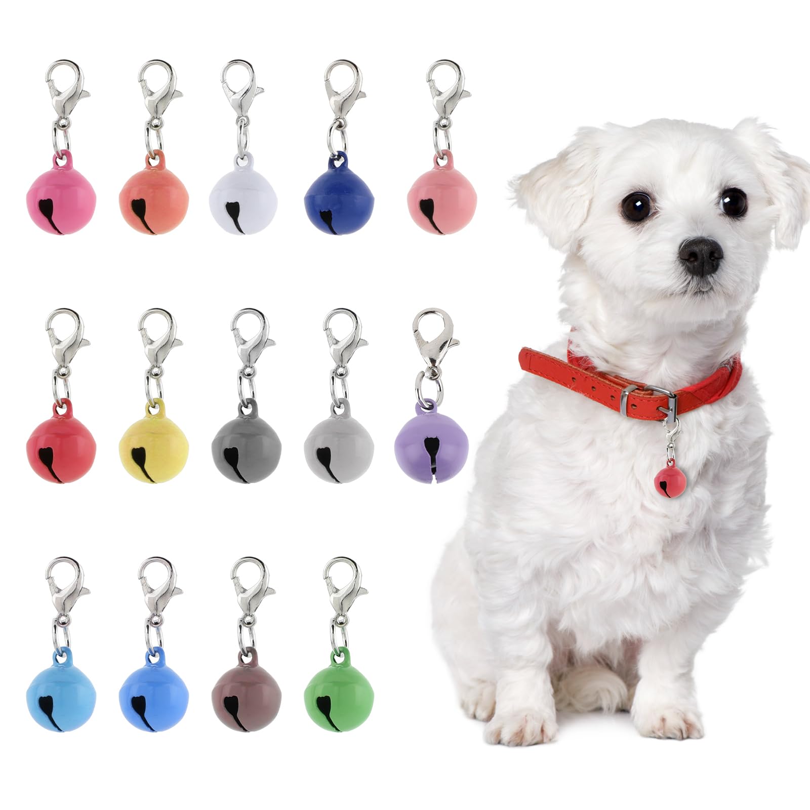 Xthrotsenk bells with lobster clasps simplify attachment to collars or keychains.