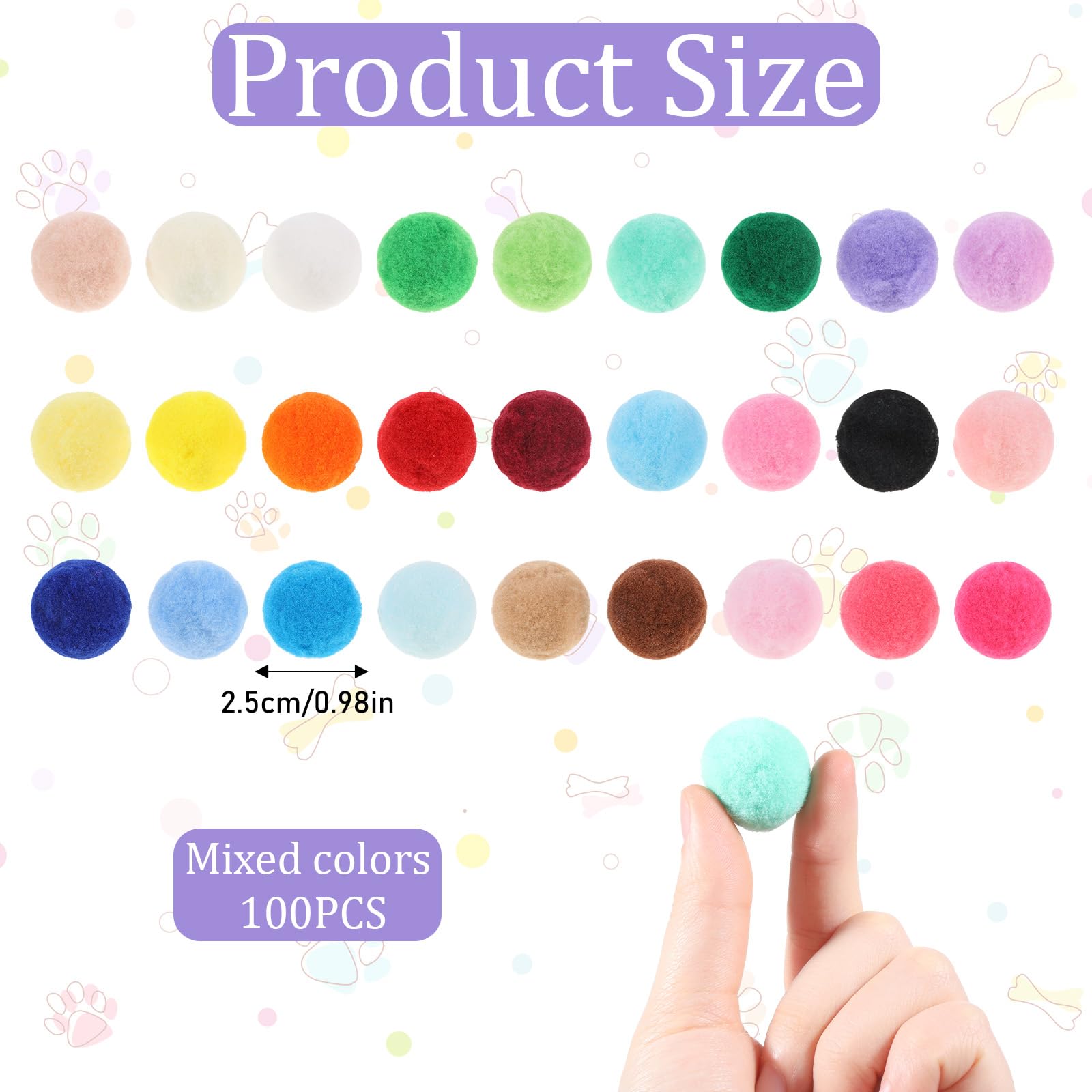 Xthrotsenk cat ball durable-polyester 1inch withstands playful bites