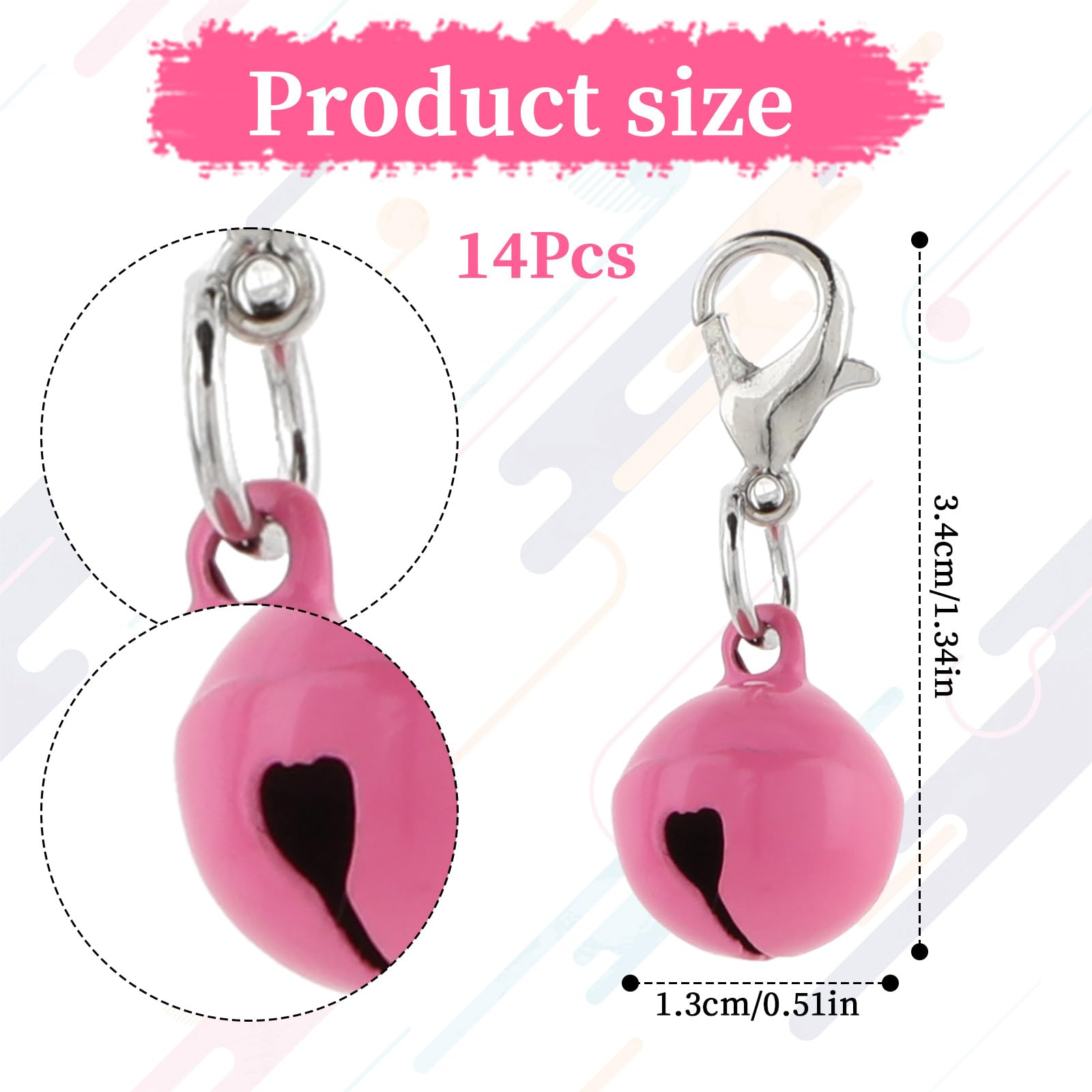 Xthrotsenk colorful metal bells offer vibrant hues to customize your pet's collar look.