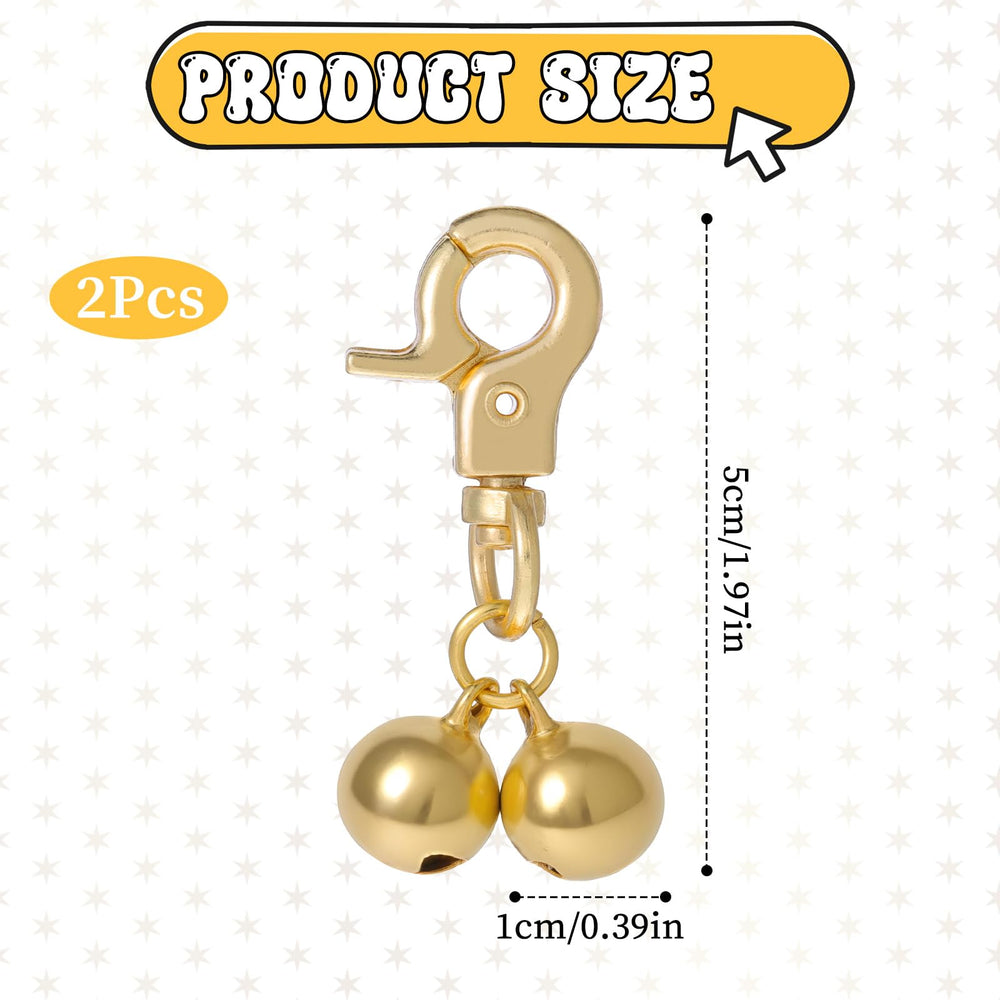 Xthrotsenk gold bell on cat collar showing compact 1 cm diameter