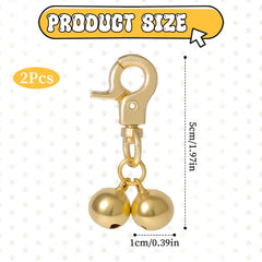 Xthrotsenk gold bell on cat collar showing compact 1 cm diameter