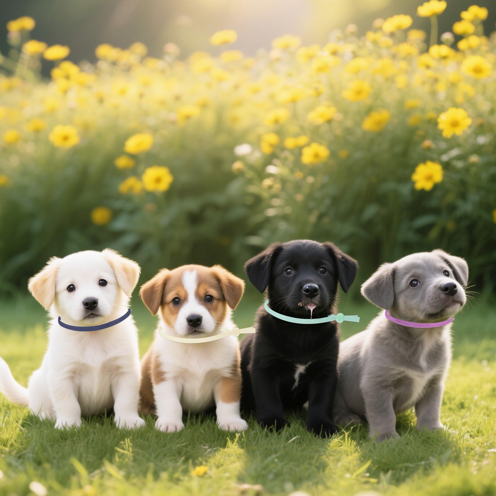 Xthrotsenk whelping collars litters use-case demonstrates quick color coding during litters.