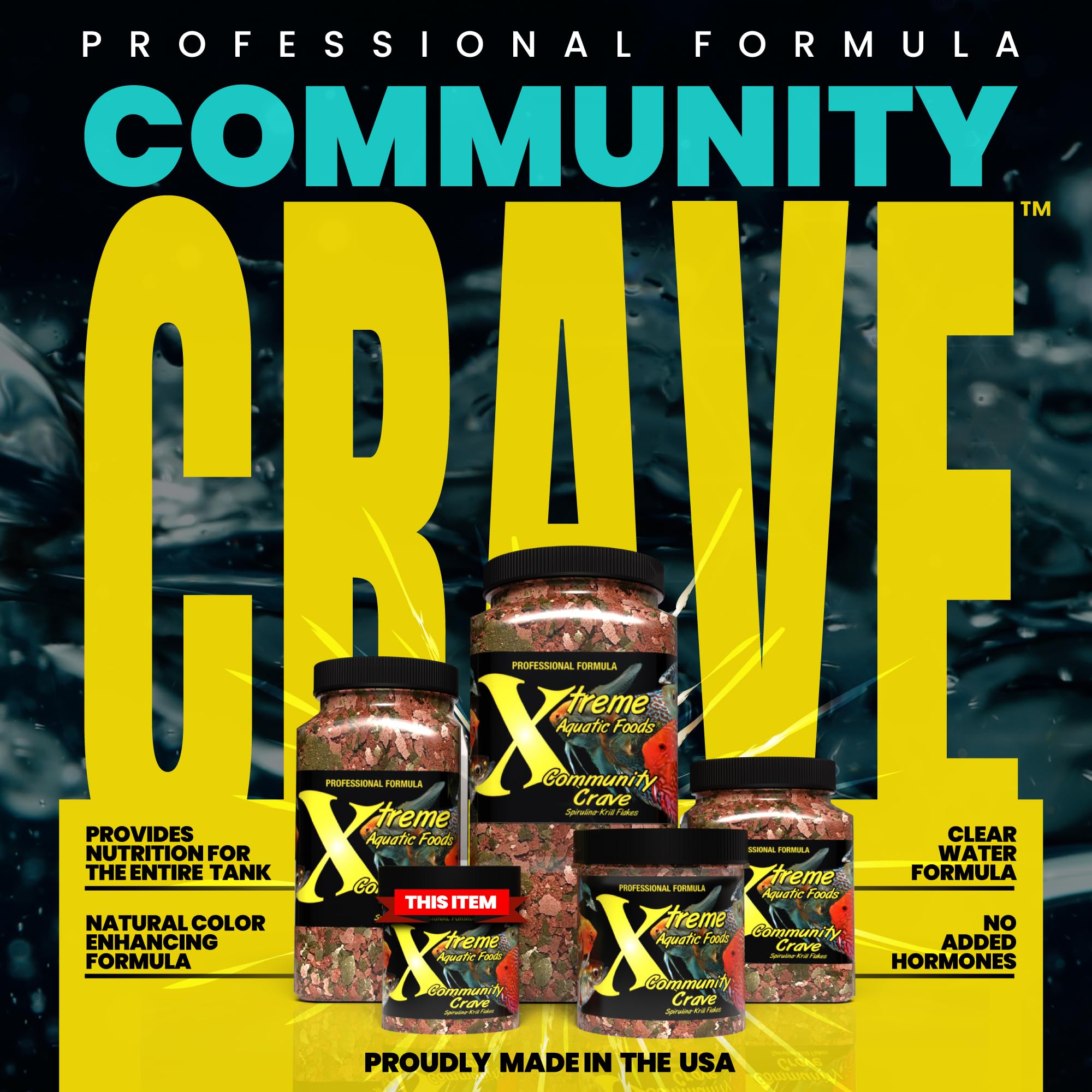 Xtreme Community Crave spirulina flakes close-up highlighting vibrant nutrition