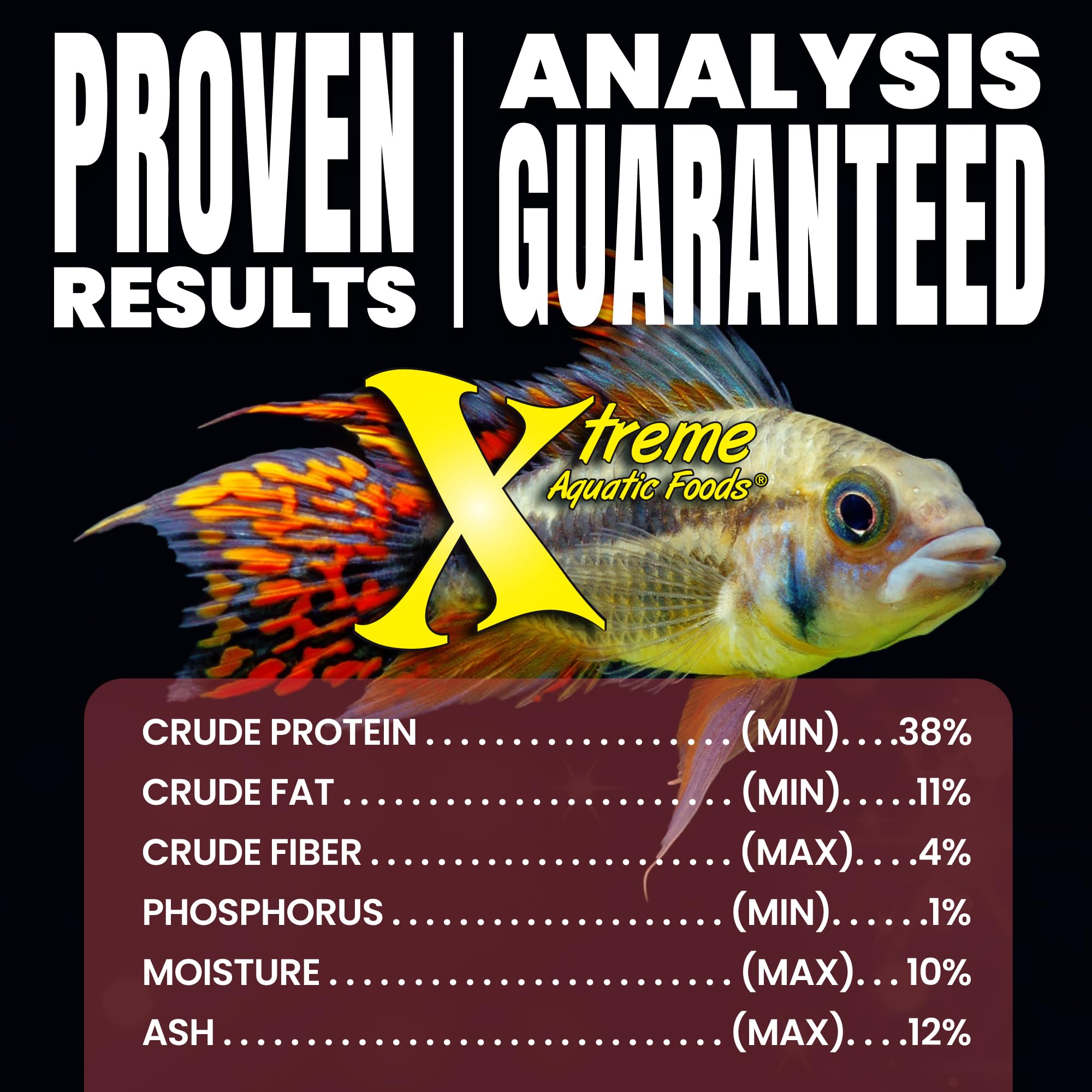 Serving suggestion shows easy dosing with Xtreme Aquatic Foods Krill Flakes.