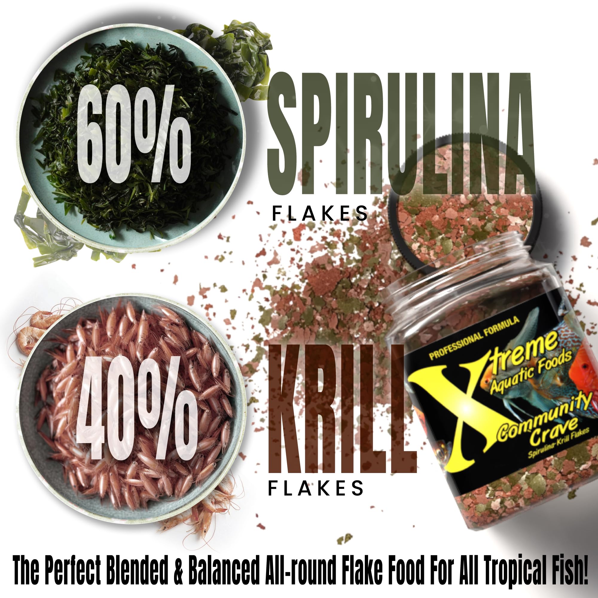 Xtreme Community Crave Flake color-boost on fish in tank