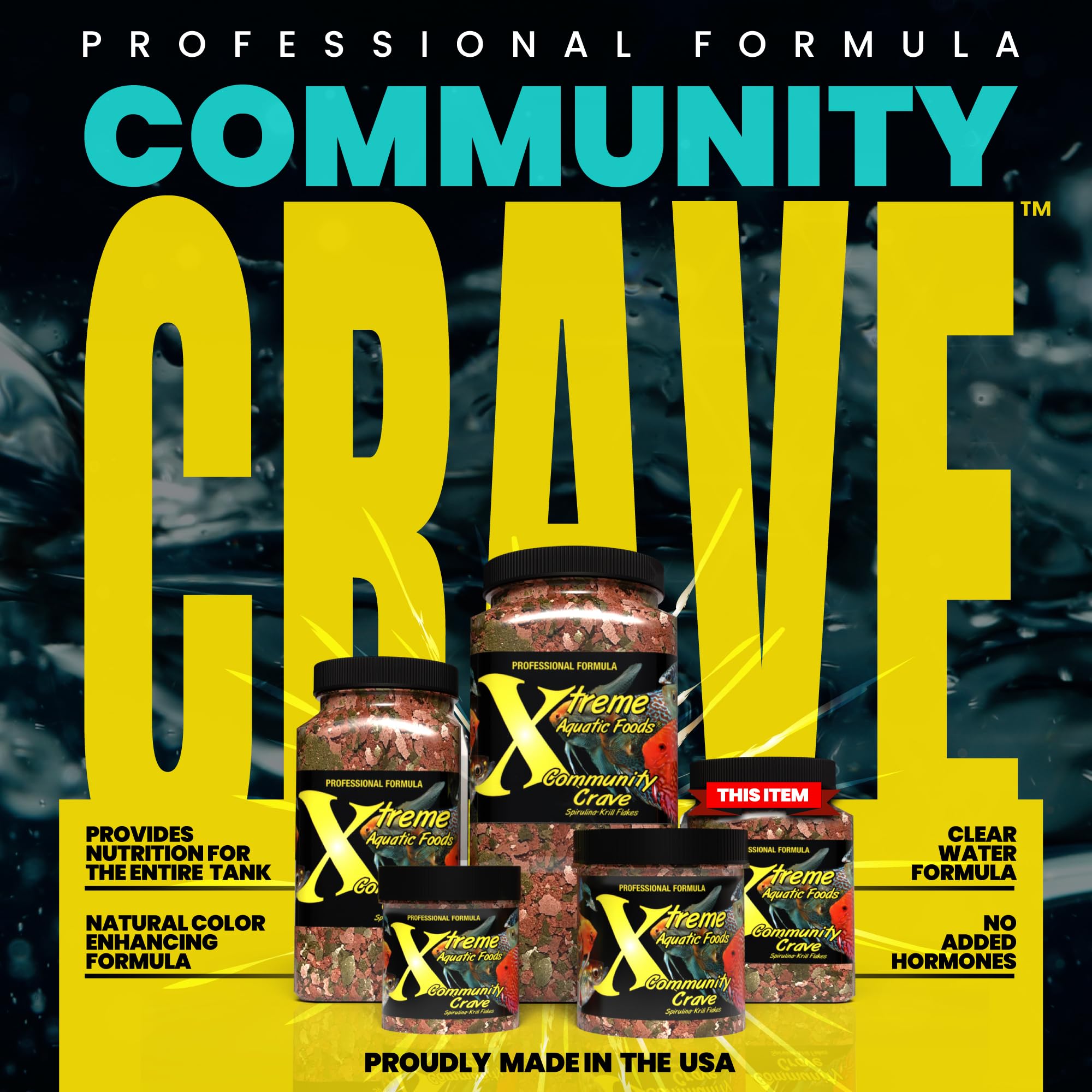 Xtreme Community Crave Flake krill closeup showcasing palatability and protein