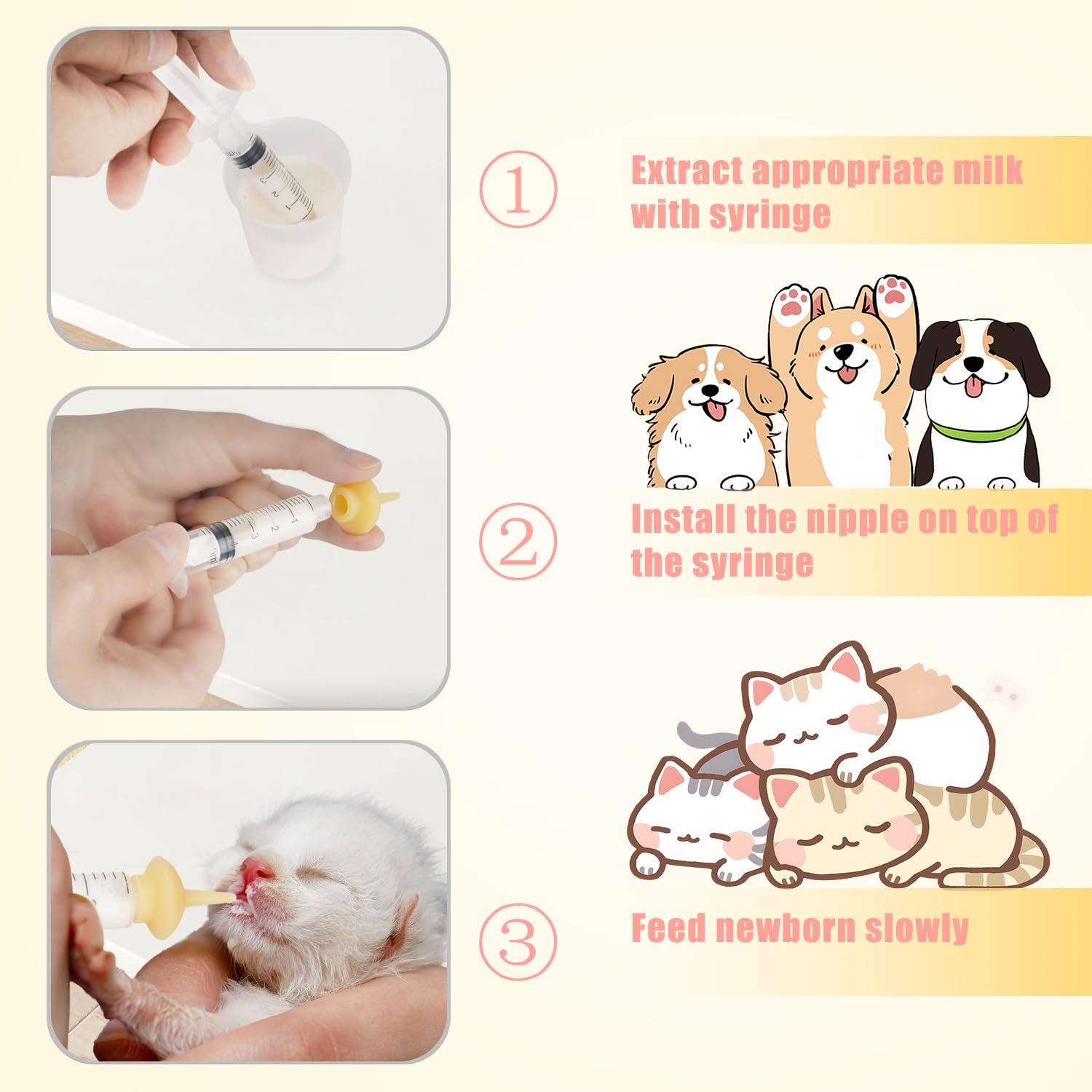 Xuanda 1ml syringe showing precise measurement for incremental feeding