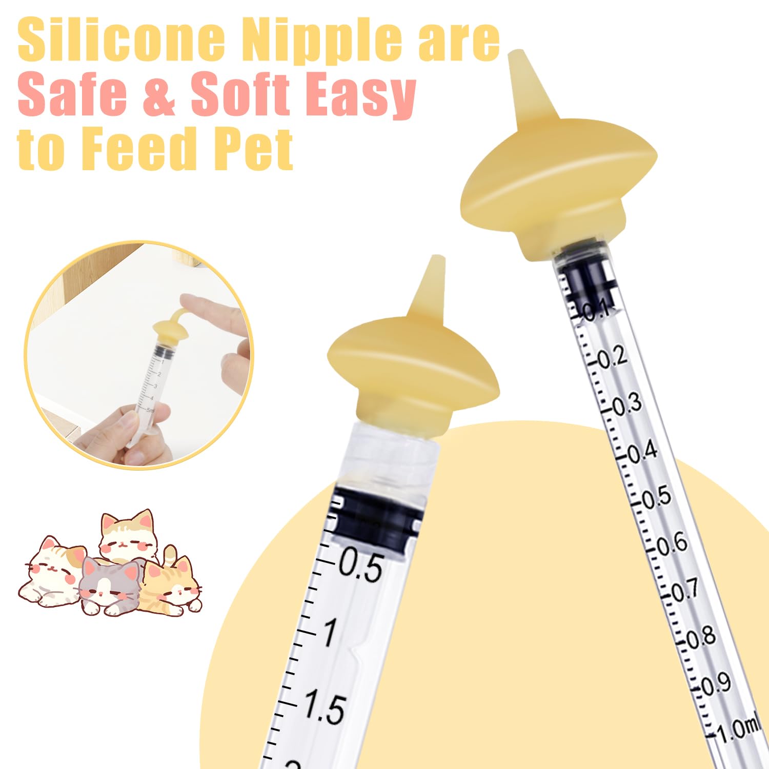 Xuanda 3ml white syringes provide clean, controlled feeding portions