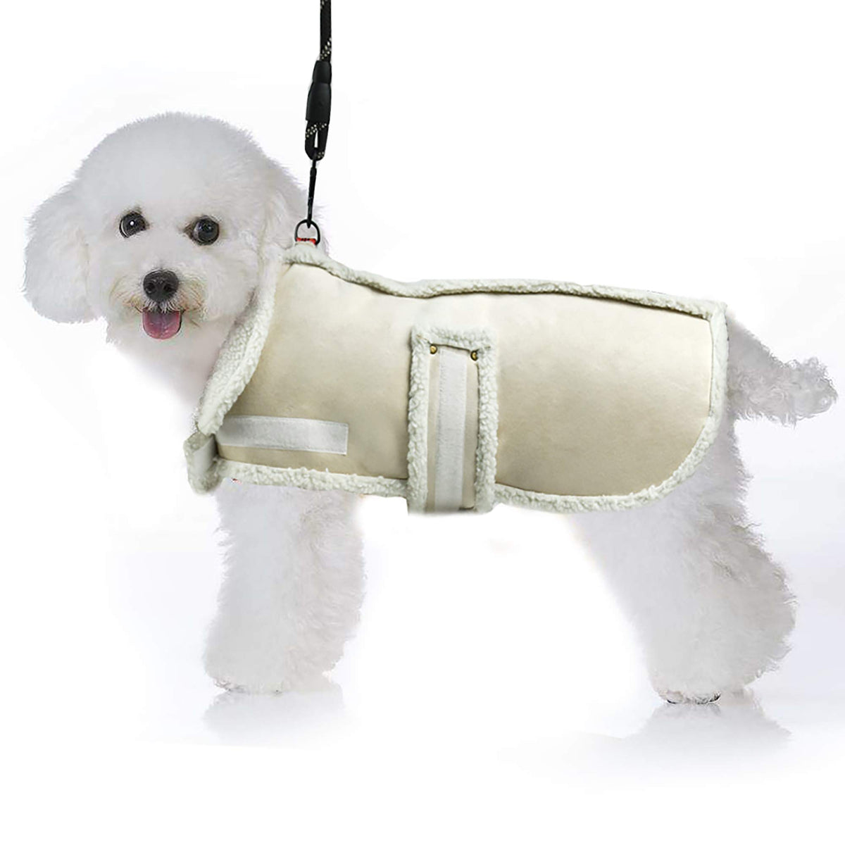 XUANQIFC Dog Winter Jacket front view: warm windproof coat for cold walks.