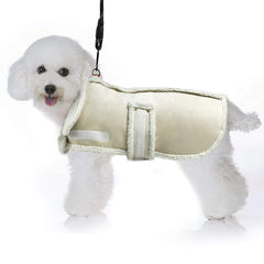 XUANQIFC Dog Winter Jacket front view: warm windproof coat for cold walks.