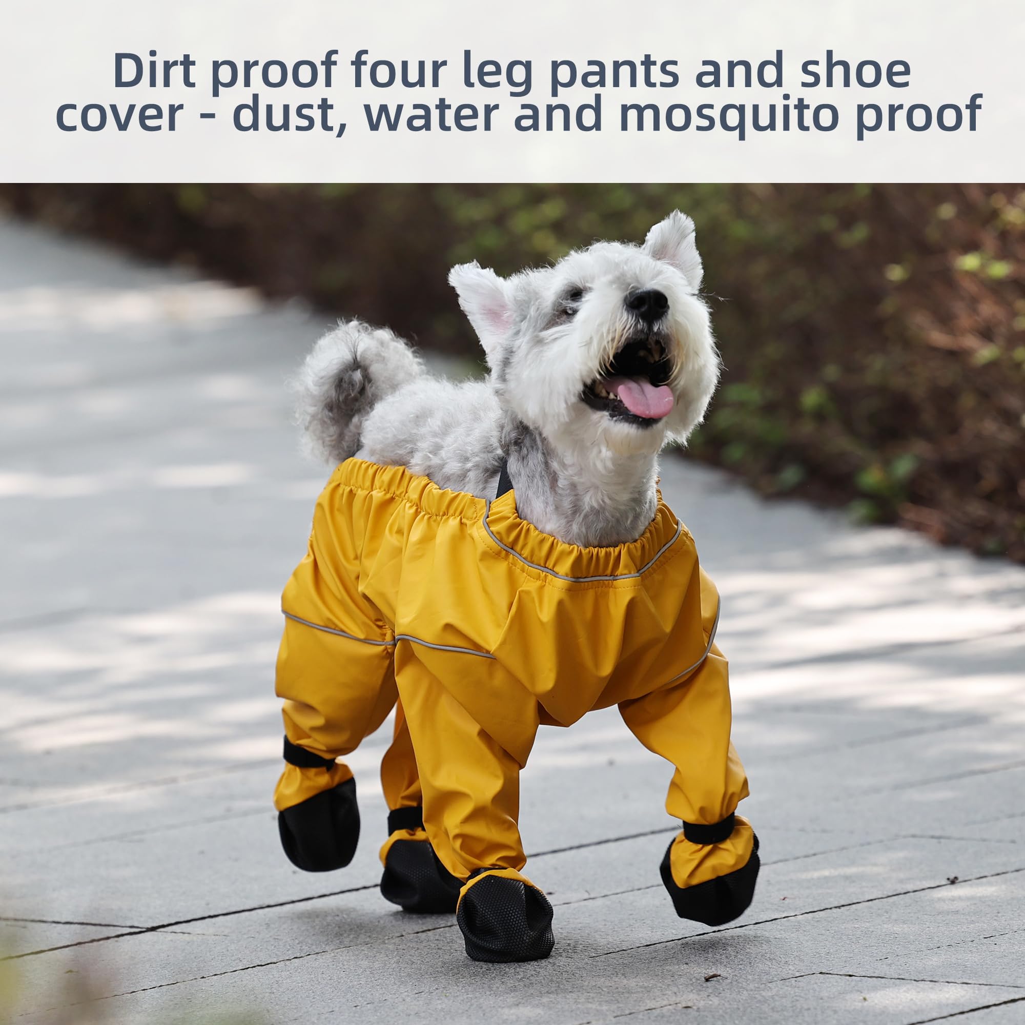 XUANNIAO dog suspender booties reflective trim boosts visibility during low-light walks