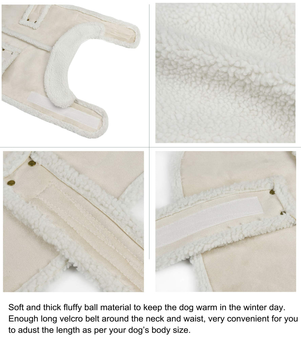 XUANQIFC dog jacket back leash hole enables safe outdoor walks.