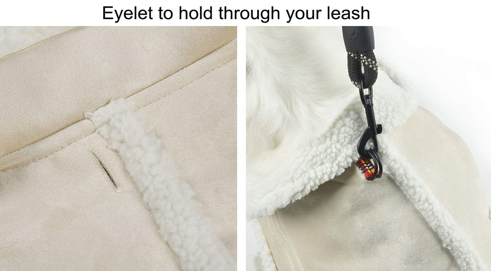 XUANQIFC dog jacket size chart highlights adjustable fit for accurate sizing.