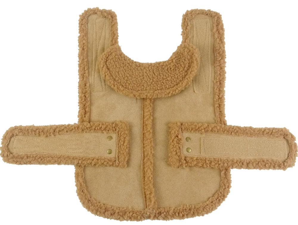 XUANQIFC dog winter jacket back view highlights full coverage and cozy insulation.