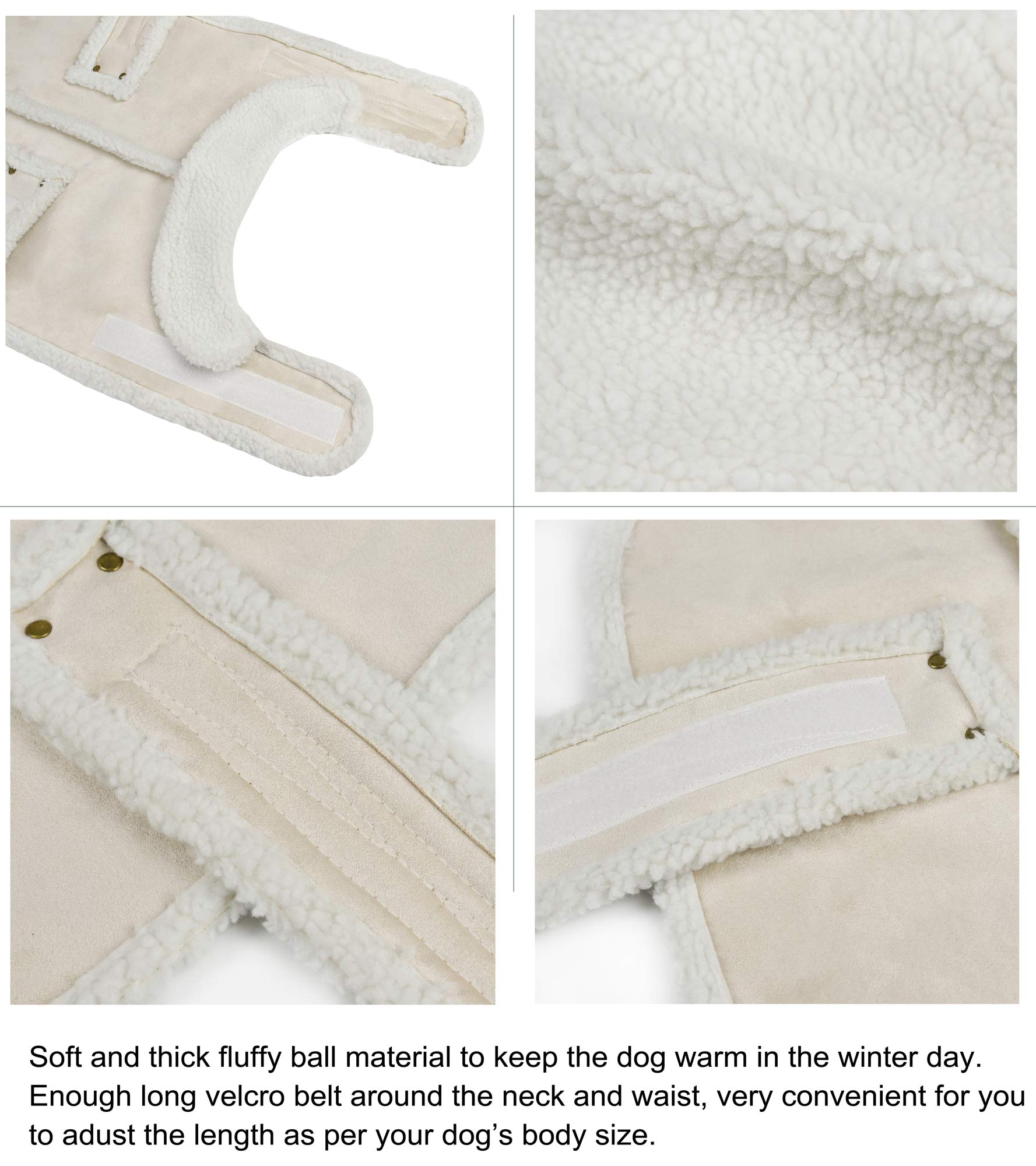 Xuanqifc dog winter jacket durable fabric close-up for long-lasting winter use